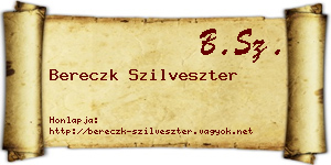 Bereczk Szilveszter névjegykártya